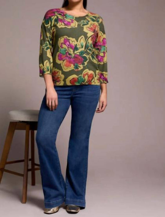 Tribal - 3/4 Sleeve Crewneck Sweater