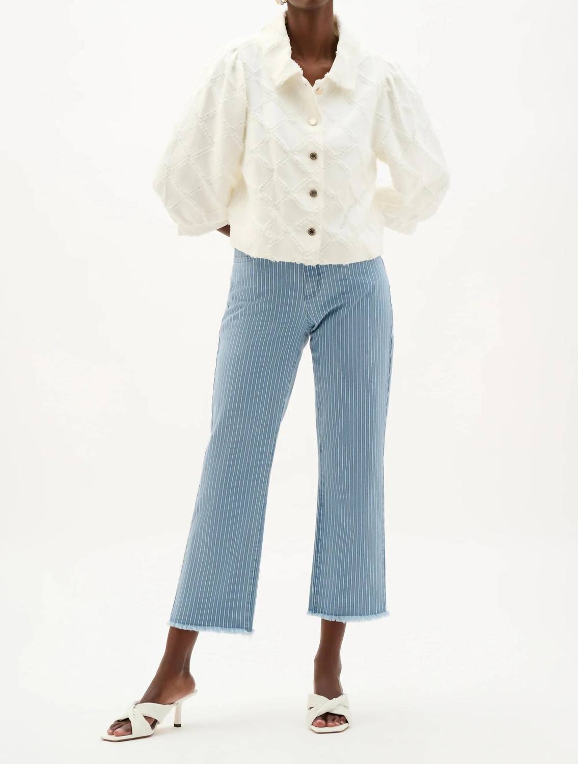Joseph Ribkoff - Cotton Twill Balloon Sleeves Jacket