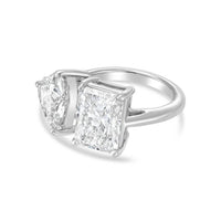 Diana M Jewels - Women's Radiant & Heart Lab-Grown Diamond Fashion Ring (6.00 Ct) - Elegant