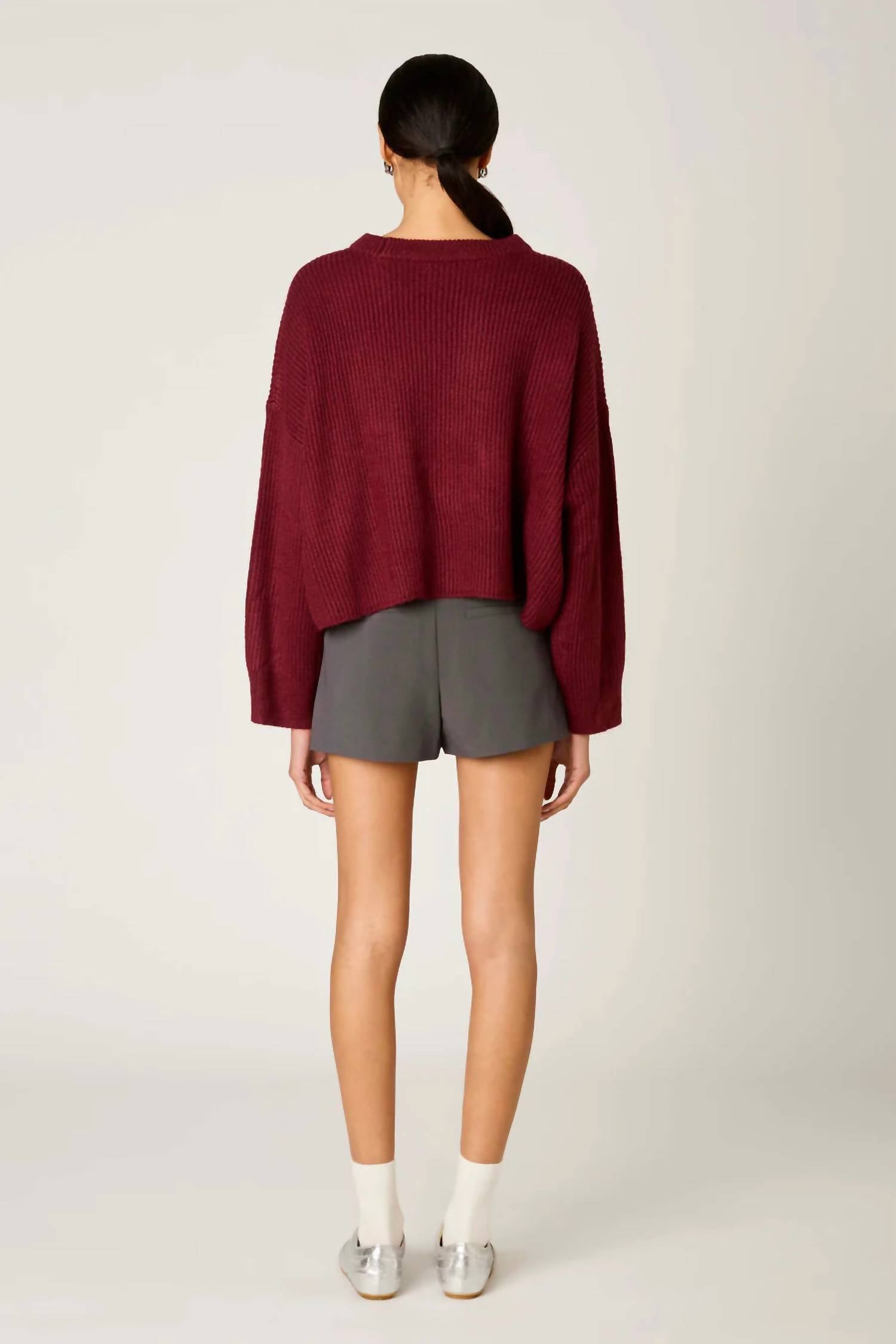 Nia - Ariana Wide Ribbed Knit Sweater