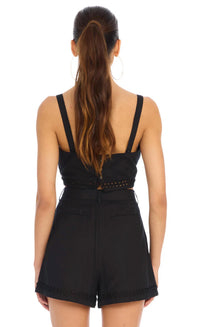ALLISON NEW YORK Elise Shorts in black - women's shorts - alternate view