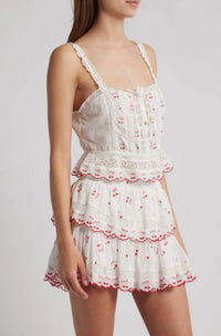 Loveshackfancy - Embroidered Cherry Vietta Top