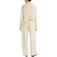 Malbon Golf - Allegra Chunky Knit Zip Up