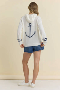 Vintage Havana - Hoodie Sweater with Anchor