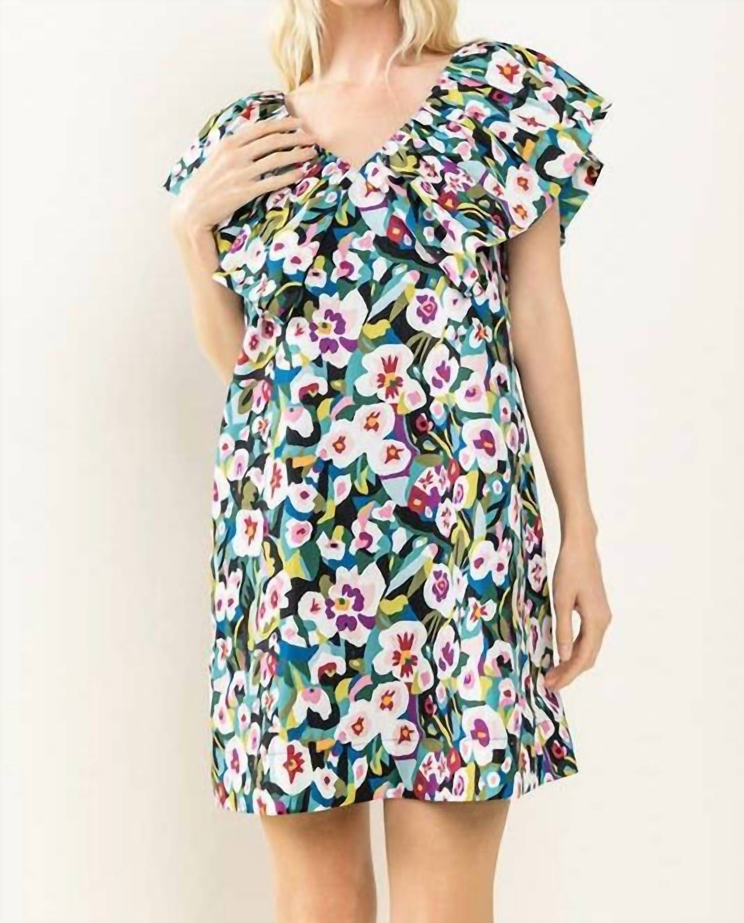 Tcec - Pansy Petals Ruffle Dress