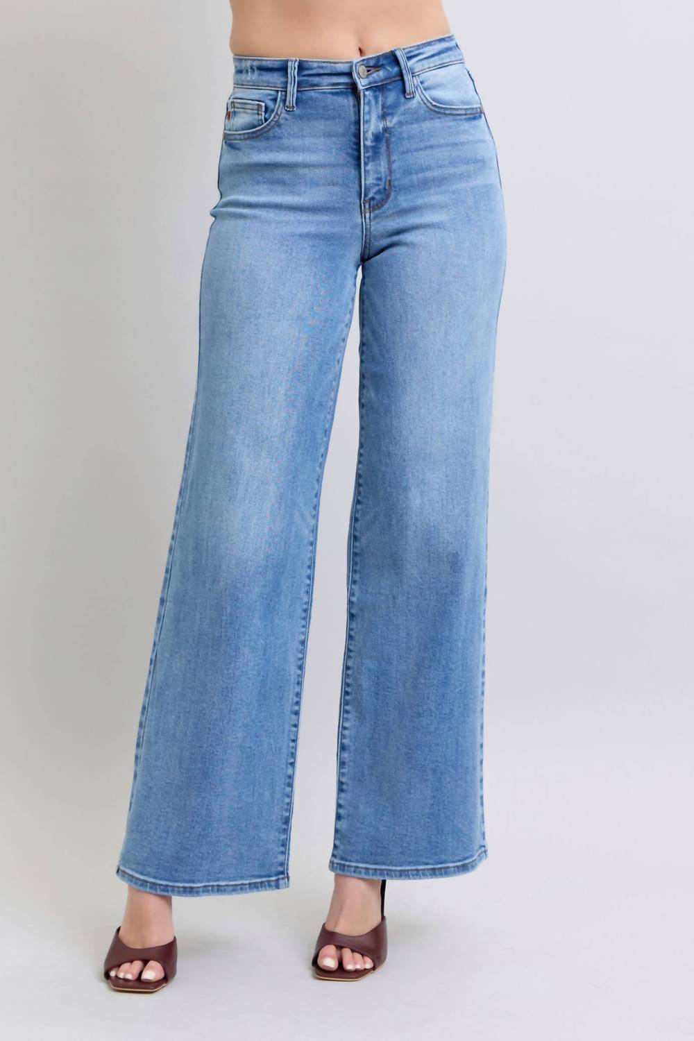 Judy Blue Goldie Vintage Wide Leg Jean in blue - women's jeans