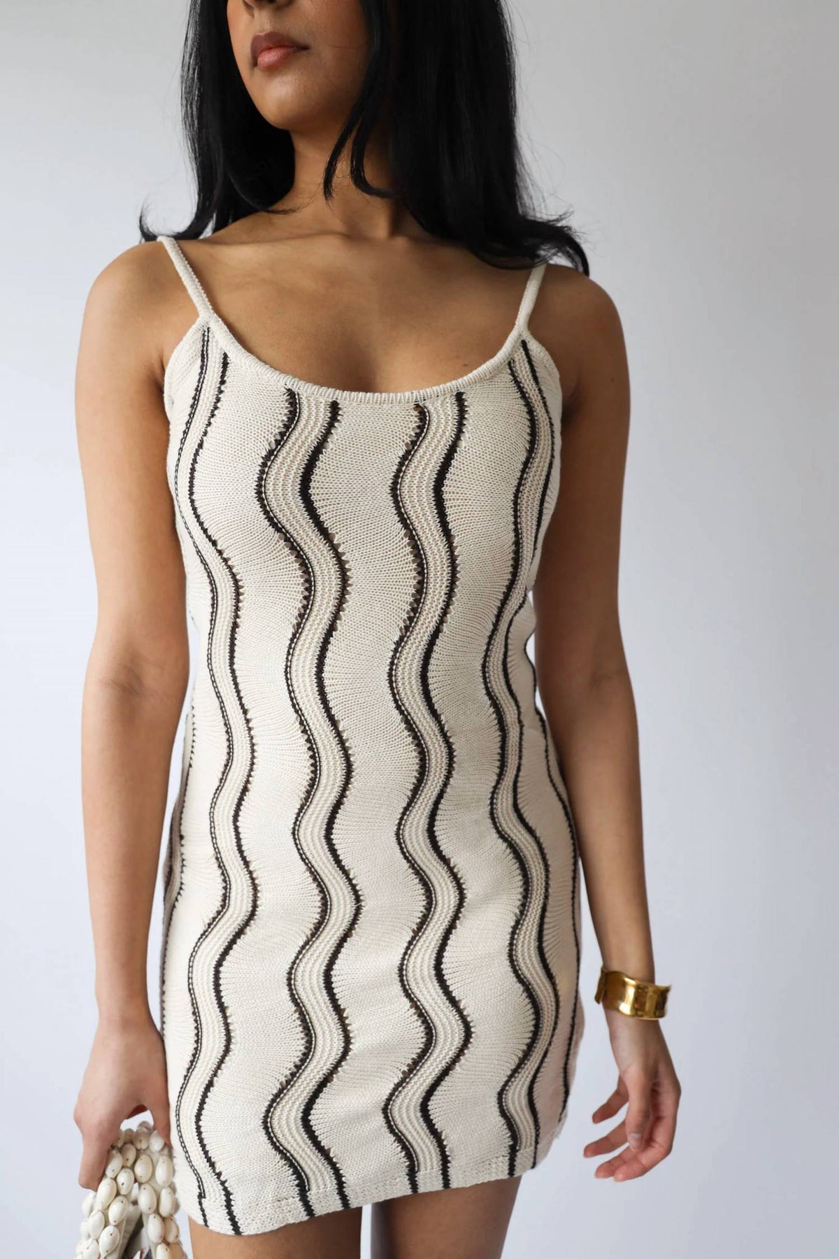 Loucia - Wavy Knit Mini Dress