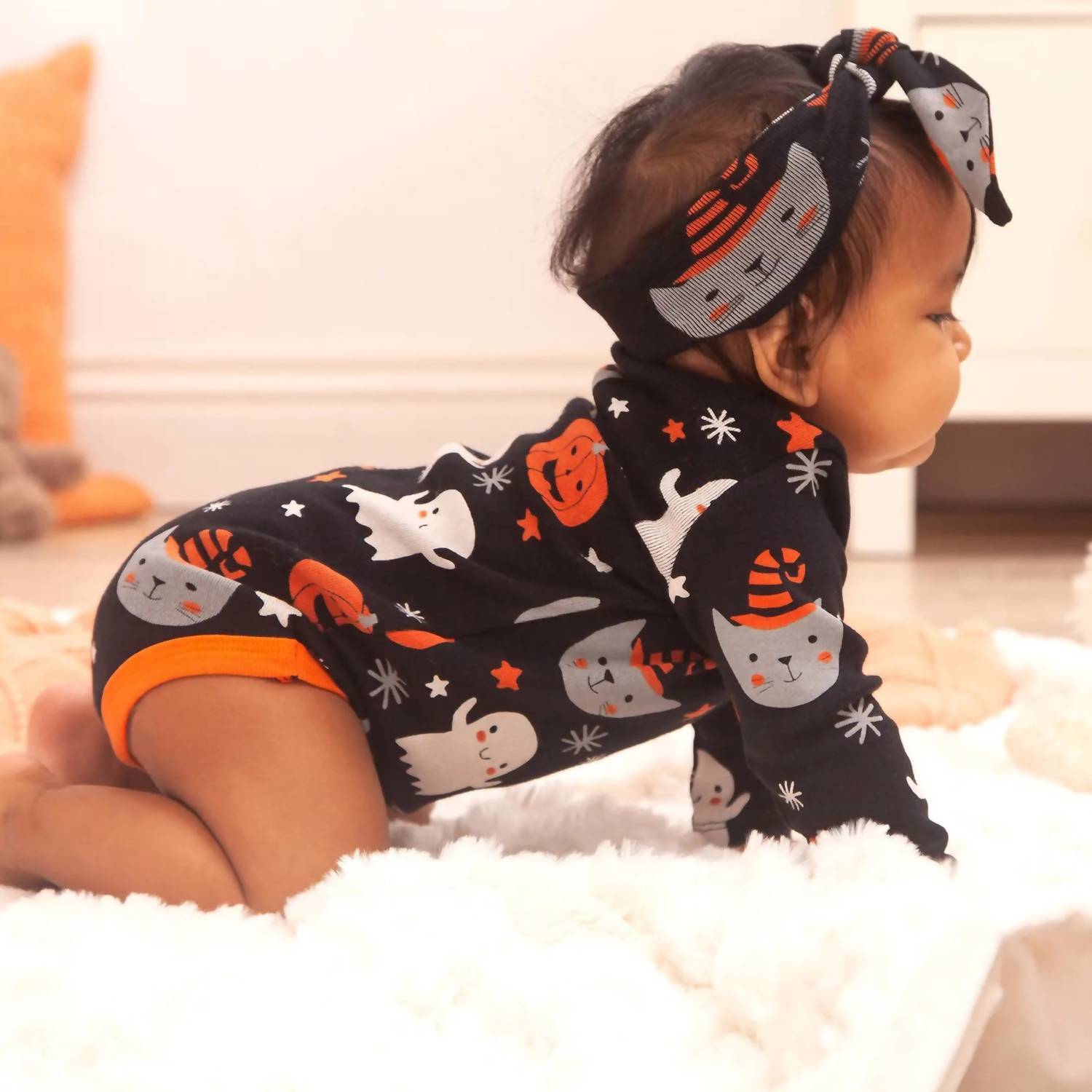 Tesa Babe - Baby Girls And Boys Pumpkin Party Onesie