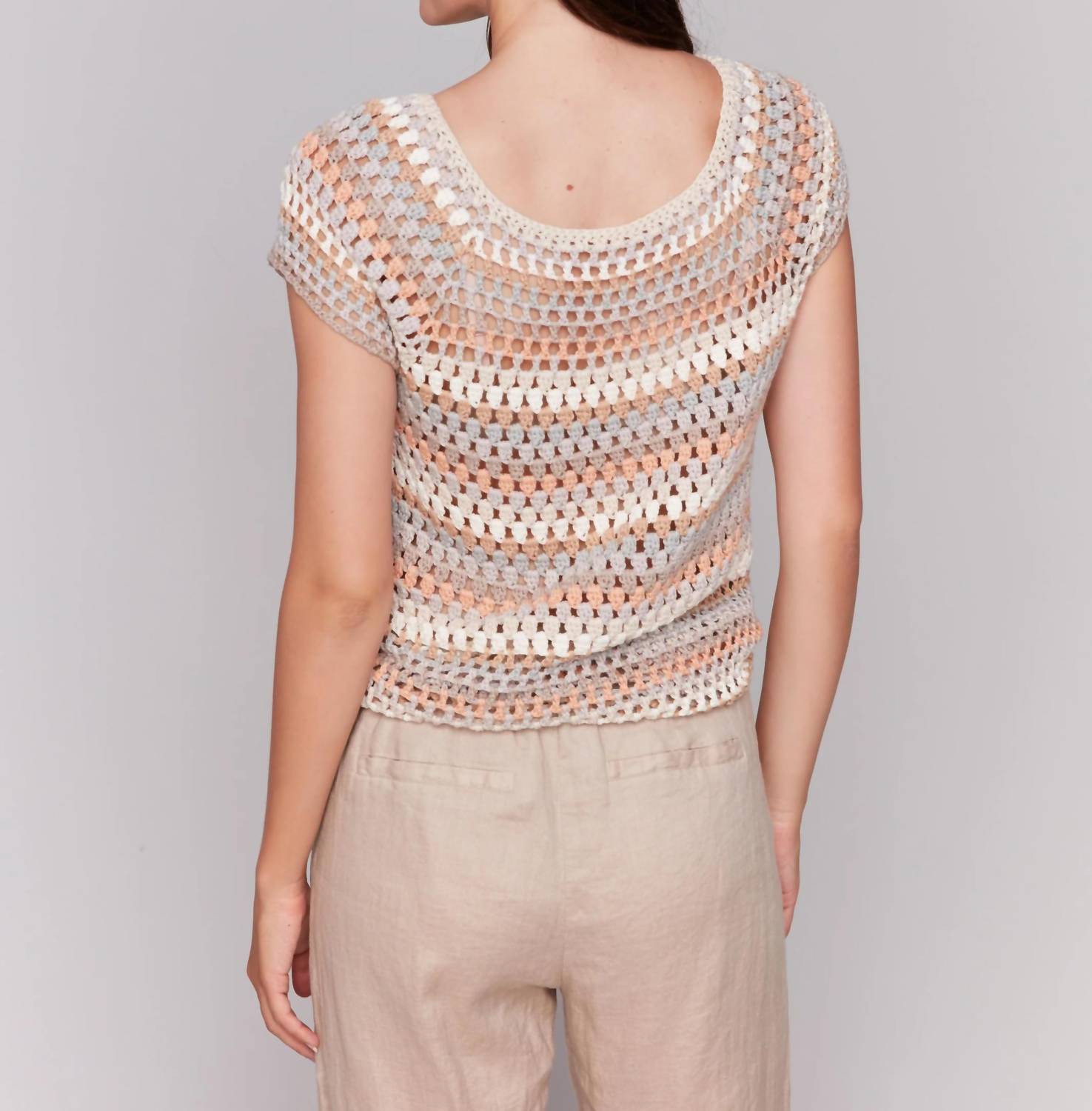 Charlie B - Raglan Crochet Cap Sleeve Top