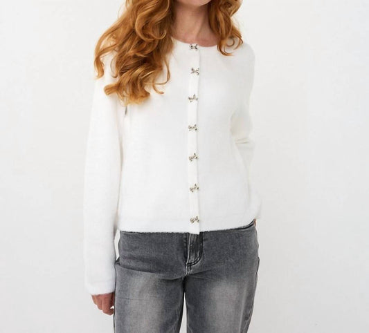 Esqualo - Bow buttons sweater