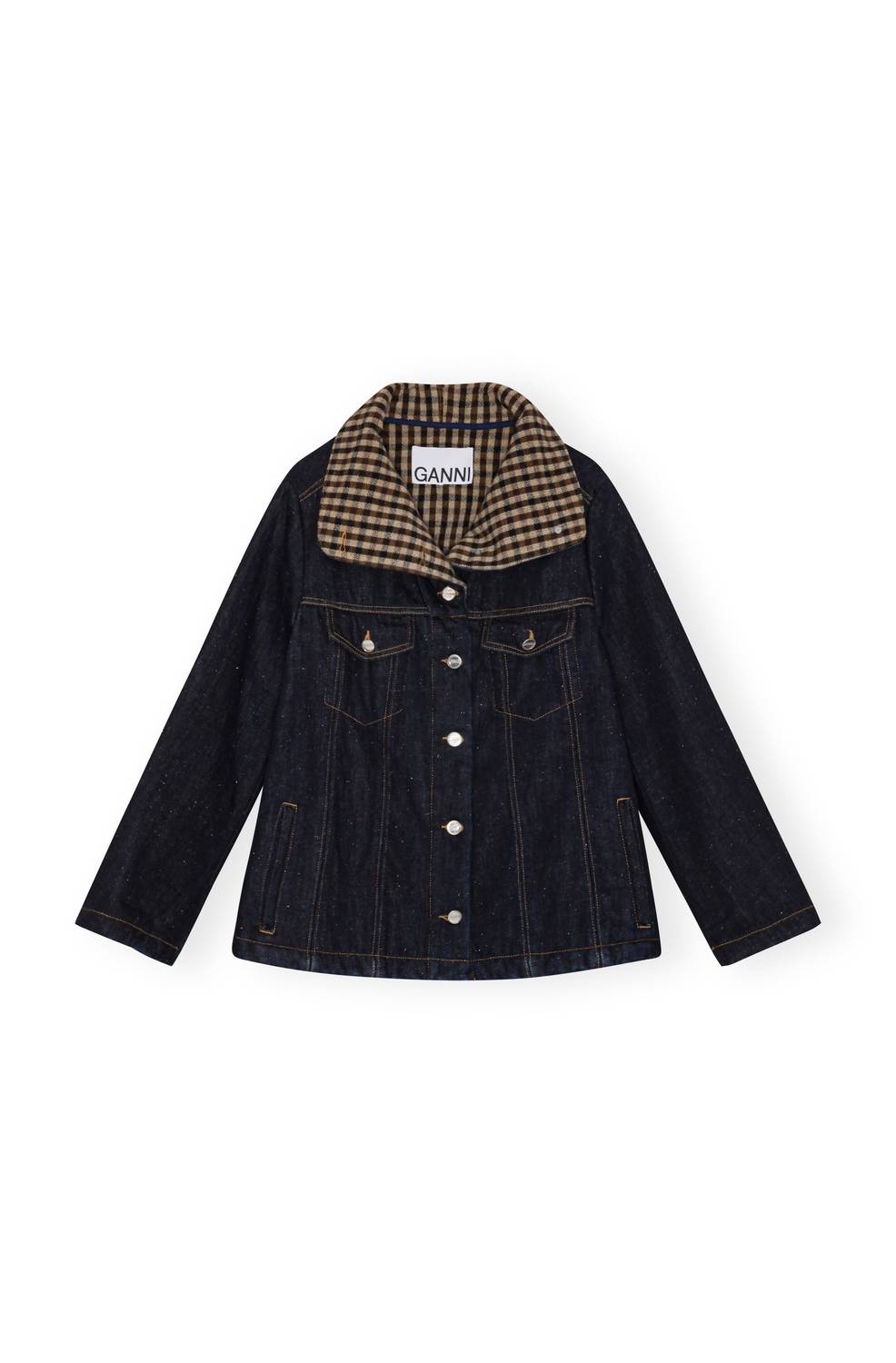 Ganni - Neppy Denim Bonded Jacket