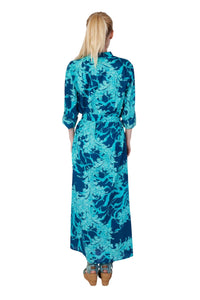 Modaposa - Elina Coral Print Maxi Dress