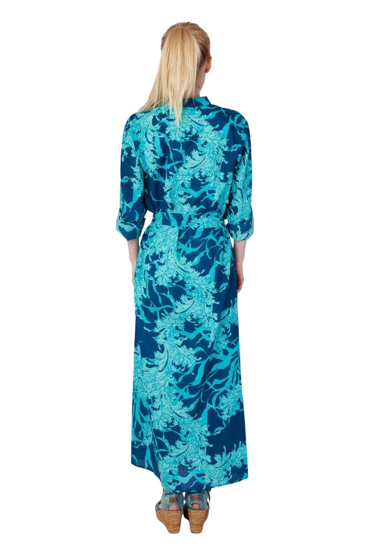 Modaposa - Elina Coral Print Maxi Dress