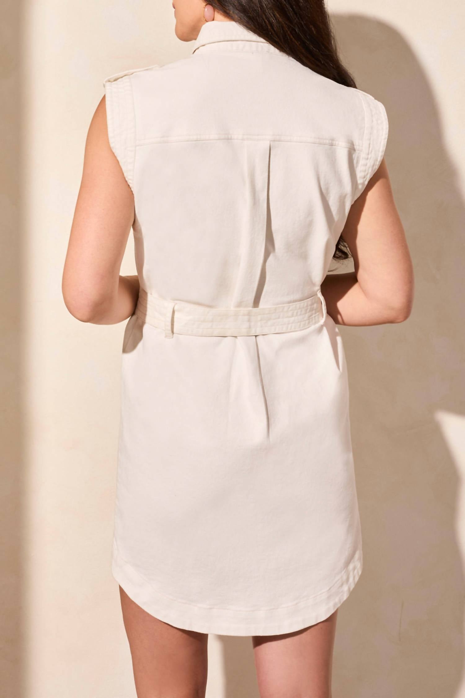 Tribal - Sleeveless Cargo Dress With Pockets And Removable Belt