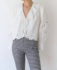 Mint Exclusives - Belle Embroidery Ruffle Blouse