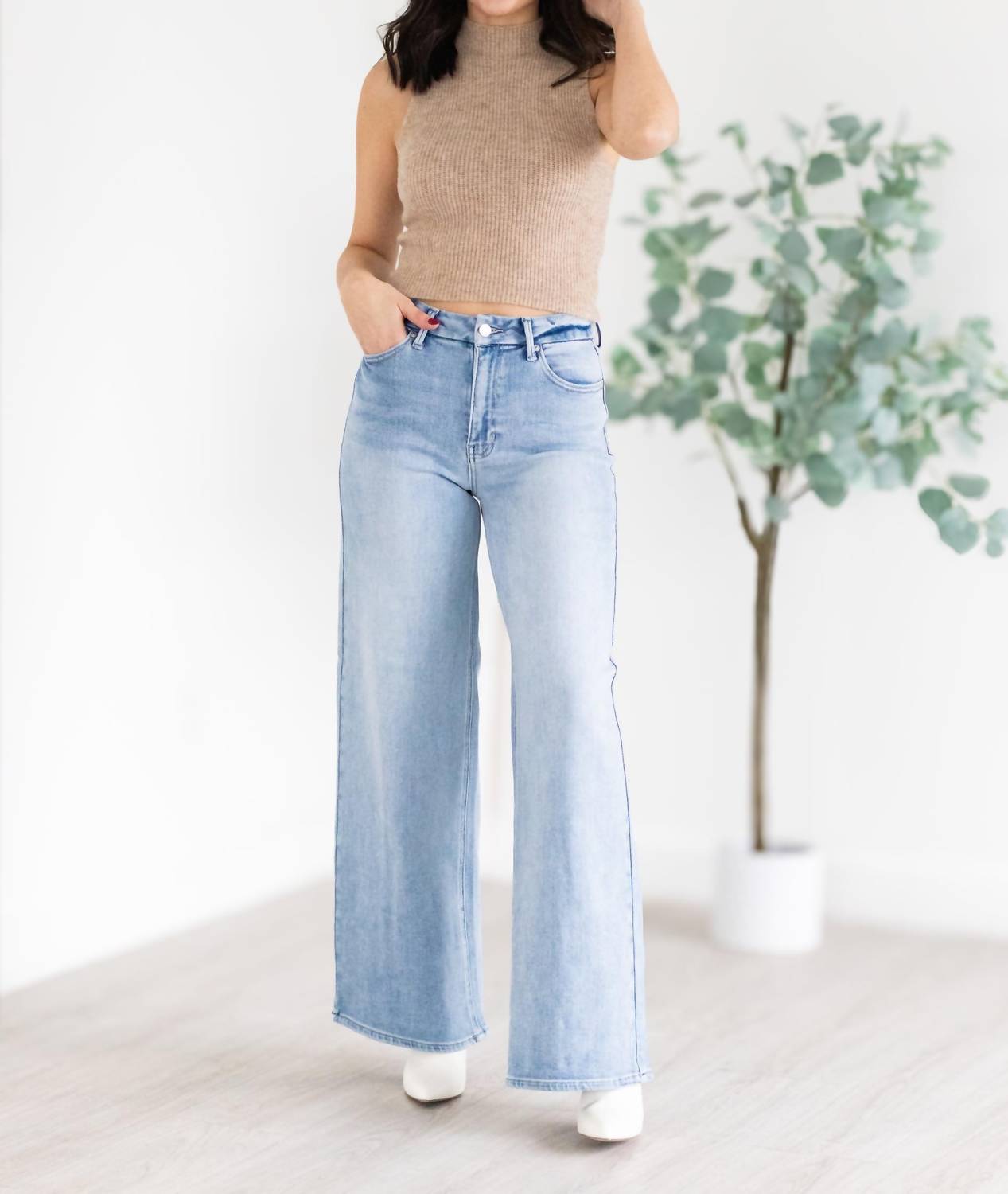 Just Usa - High Rise Palazzo Jeans