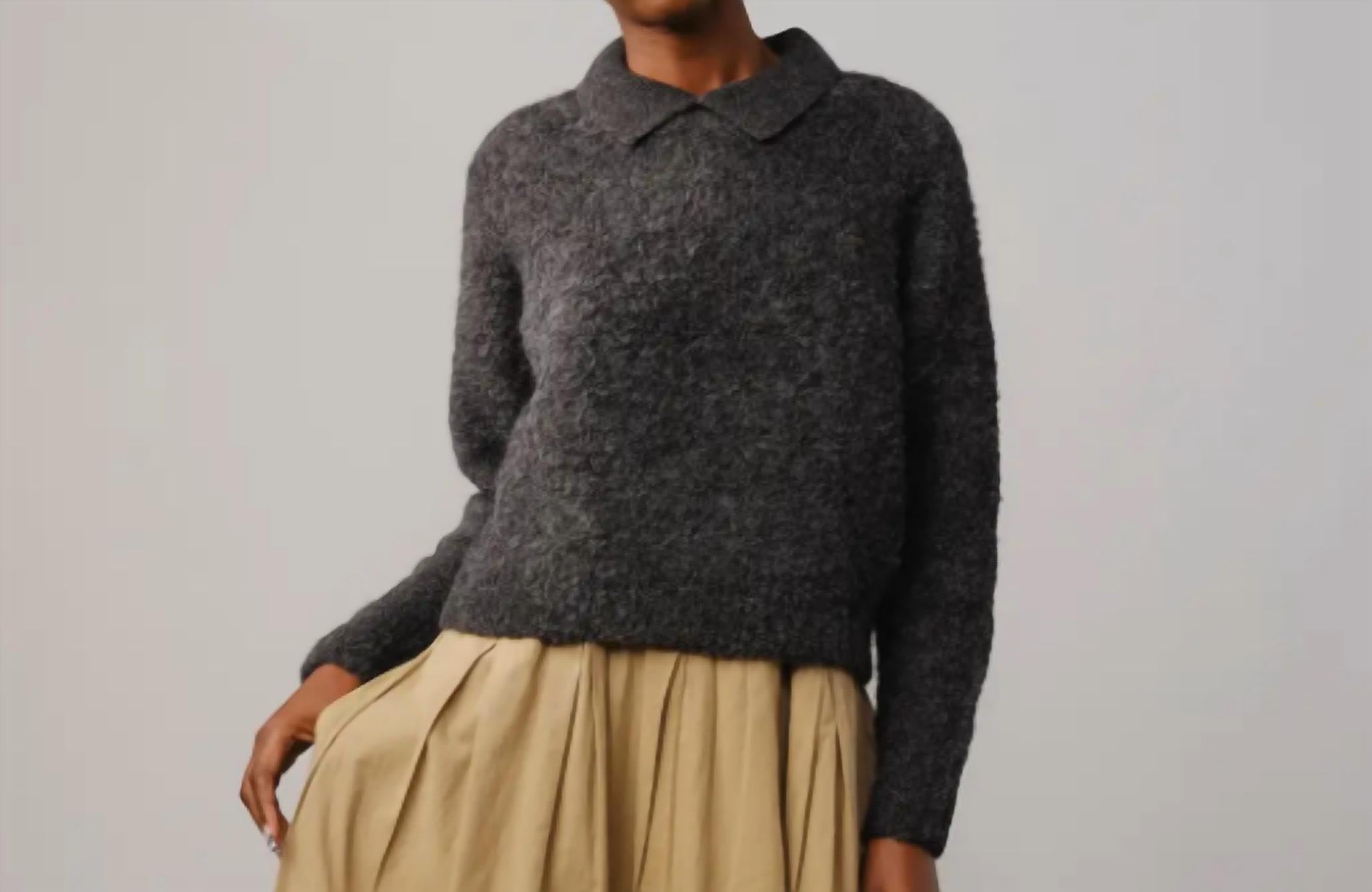 The Endery - Ramona Boucle Polo Sweater