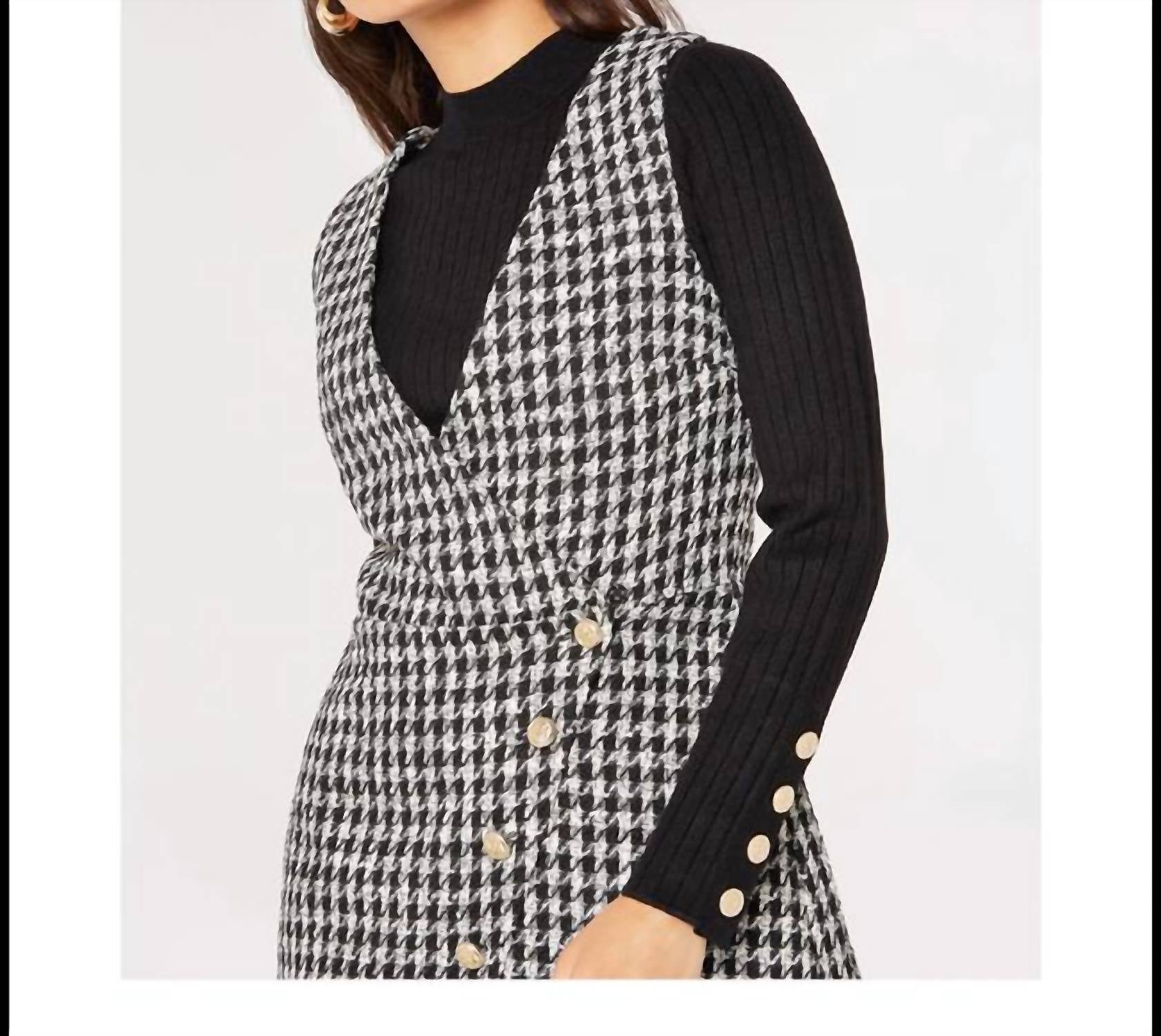 Houndstooth Mini Dress