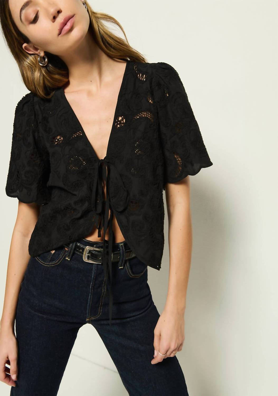 Nation Ltd - Rosalyn Tie Front Top