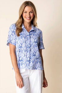 Habitat - Painted Diamonds Laid Back Button Down Shirt