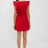 French Connection - Whisper Square Neck Ruffle Dress