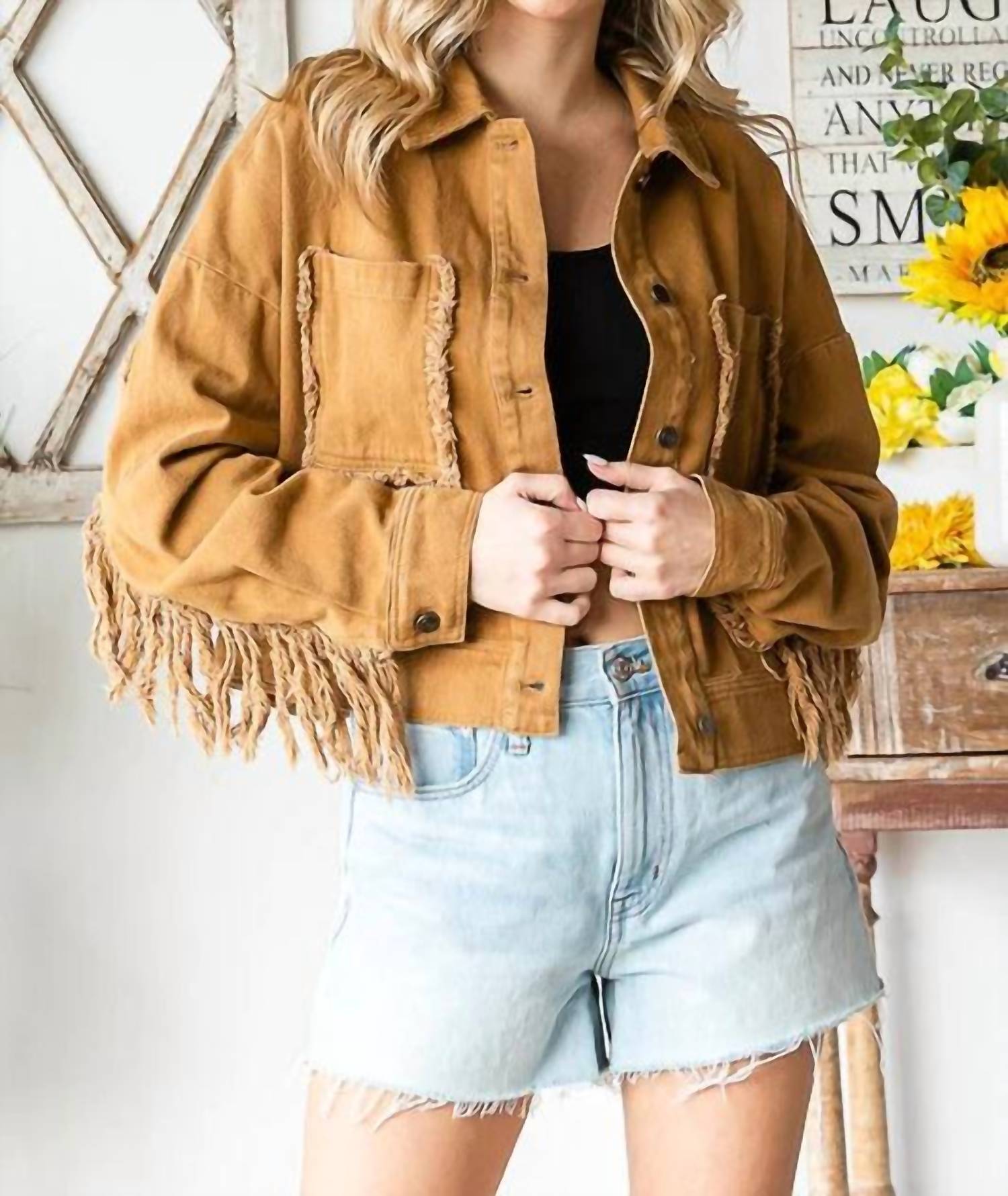 Oli & Hali - Fringe Twill Concert Jacket