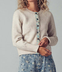 Urban Daizy - Floral Trim Cardigan