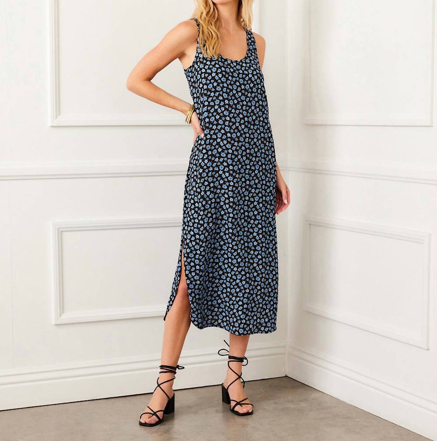Karen Kane - Side-slit Tank Midi Dress