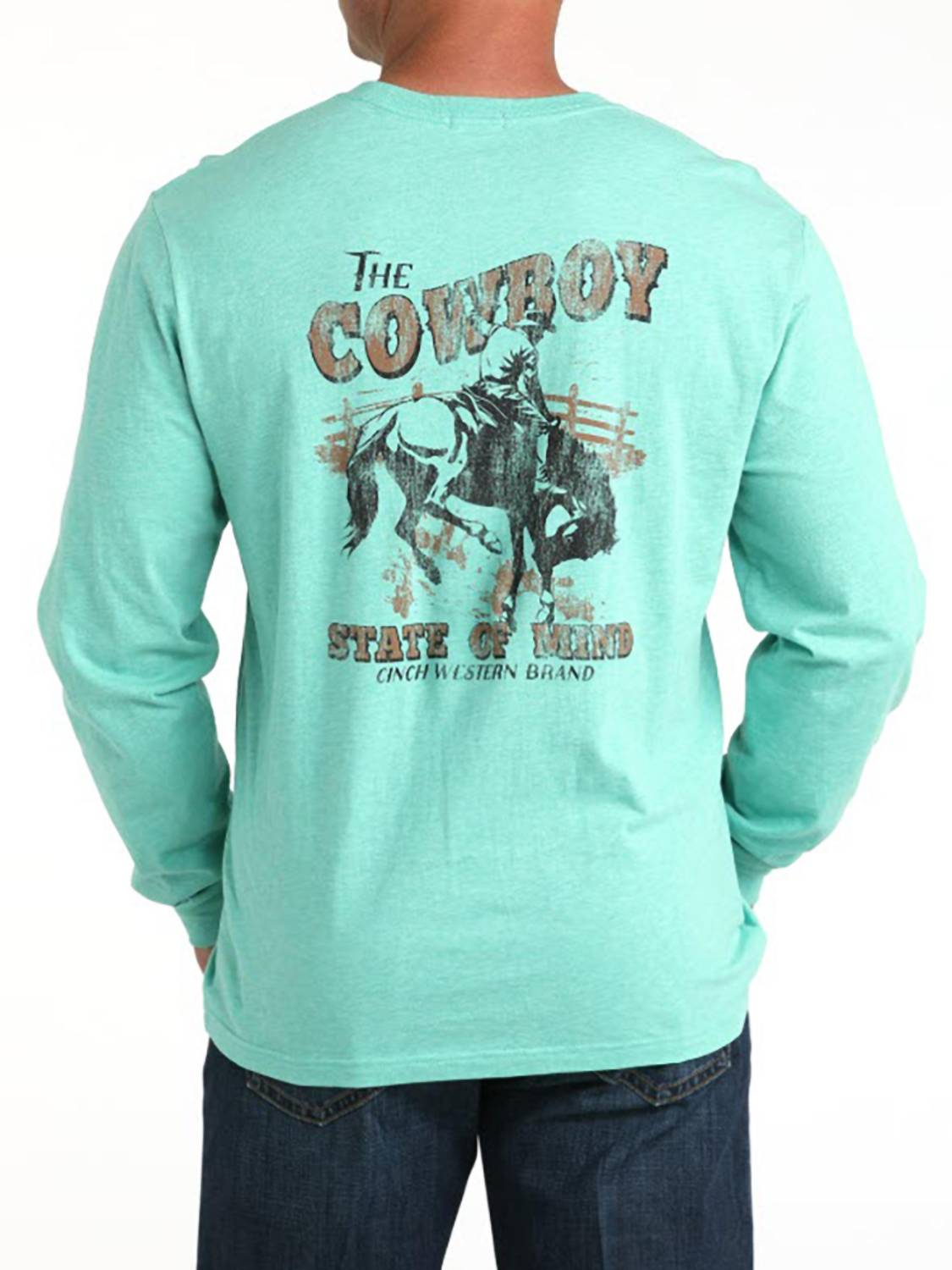 Cinch - Men's Long Sleeve Rodeo Back Print T-shirt