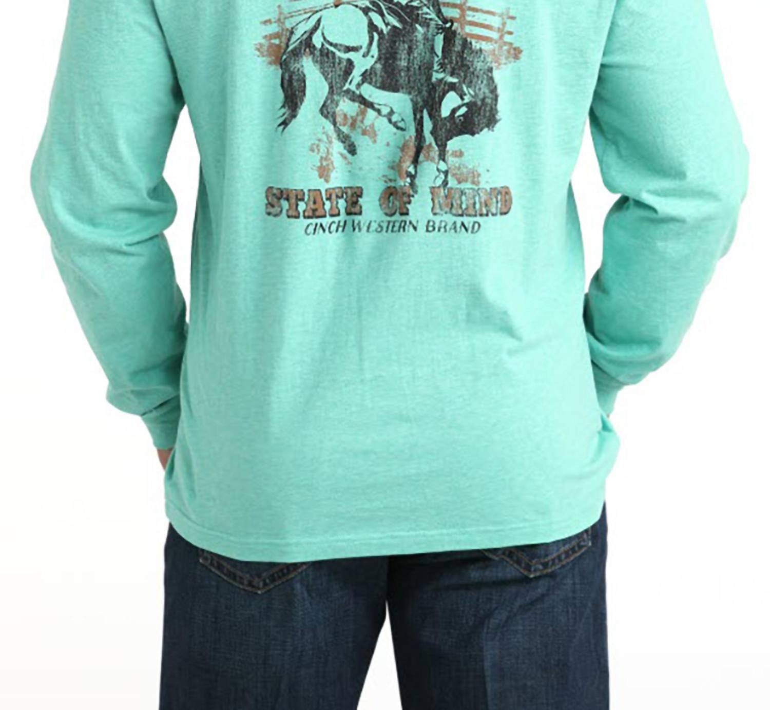 Cinch - Men's Long Sleeve Rodeo Back Print T-shirt
