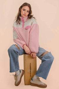 Very J - Floral Fleece Pullover