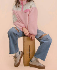 Very J - Floral Fleece Pullover
