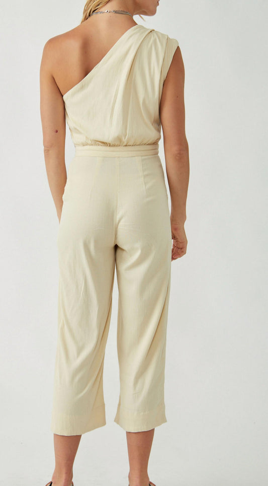 Free People - One Shoulder High Waisted Jumpsuit