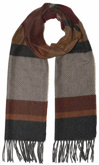 V. Fraas - Women's Multi Herringbone Strip Scarf