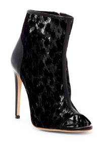 Jerome C. Rousseau - Women's Juda Leopard Burnout Mesh Ankle Peep Toe Booties
