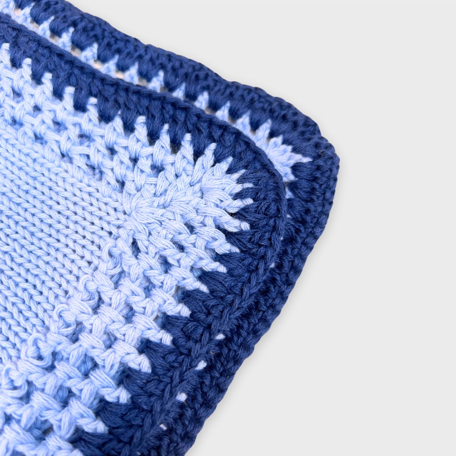 Gita - Boy's Blanket With Navy Trim