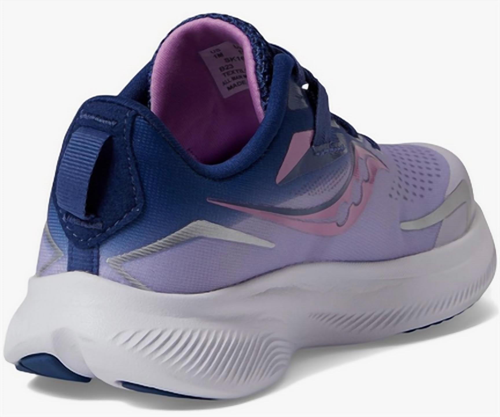 SAUCONY Kid's Ride 15 Sneakers in mauve indigo - kids' sneaker - detail view