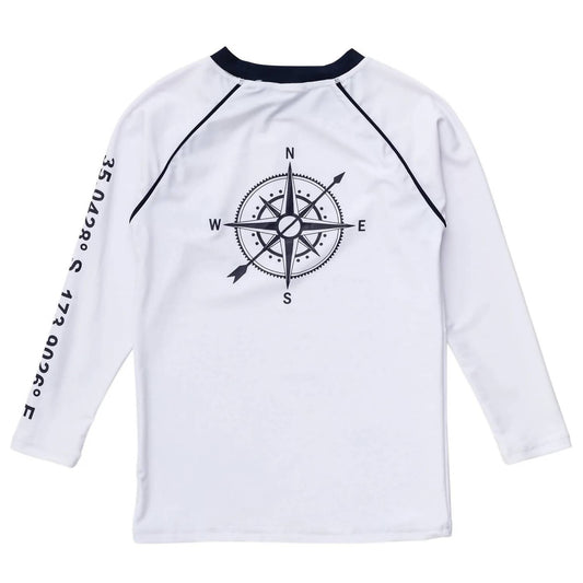 Snapper Rock - Boys Compass Long Sleeve Rash Top