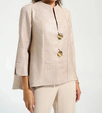 Joseph Ribkoff - Textured 3/4 Sleeve Trapeze Jacket