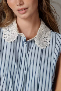 En Saison Clara Top in blue - women's shirt - view 4