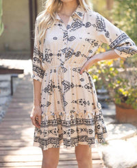 Voy - Desert Bloom Shirt Dress