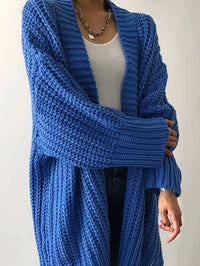 Rosa Clothing - Slouchy Open Front Chunky Cardigan