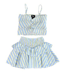 Flowers By Zoe - Girls Striped Ruffle Skirt