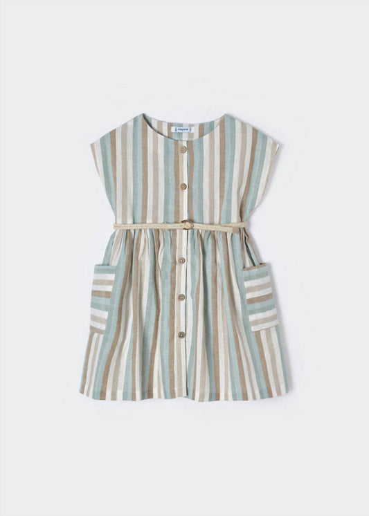 Mayoral - Button Stripe Dress For Girls