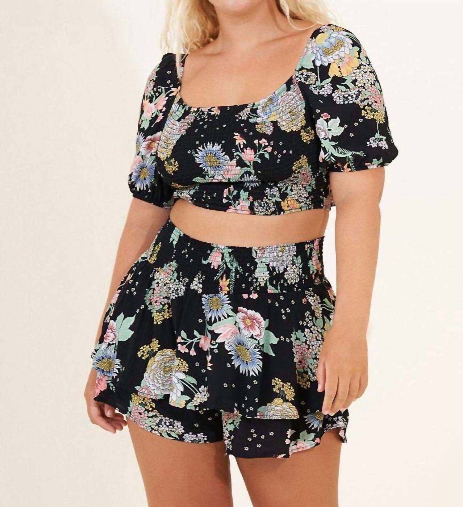 Maaji - Floral Bouquet Riley Crop Top