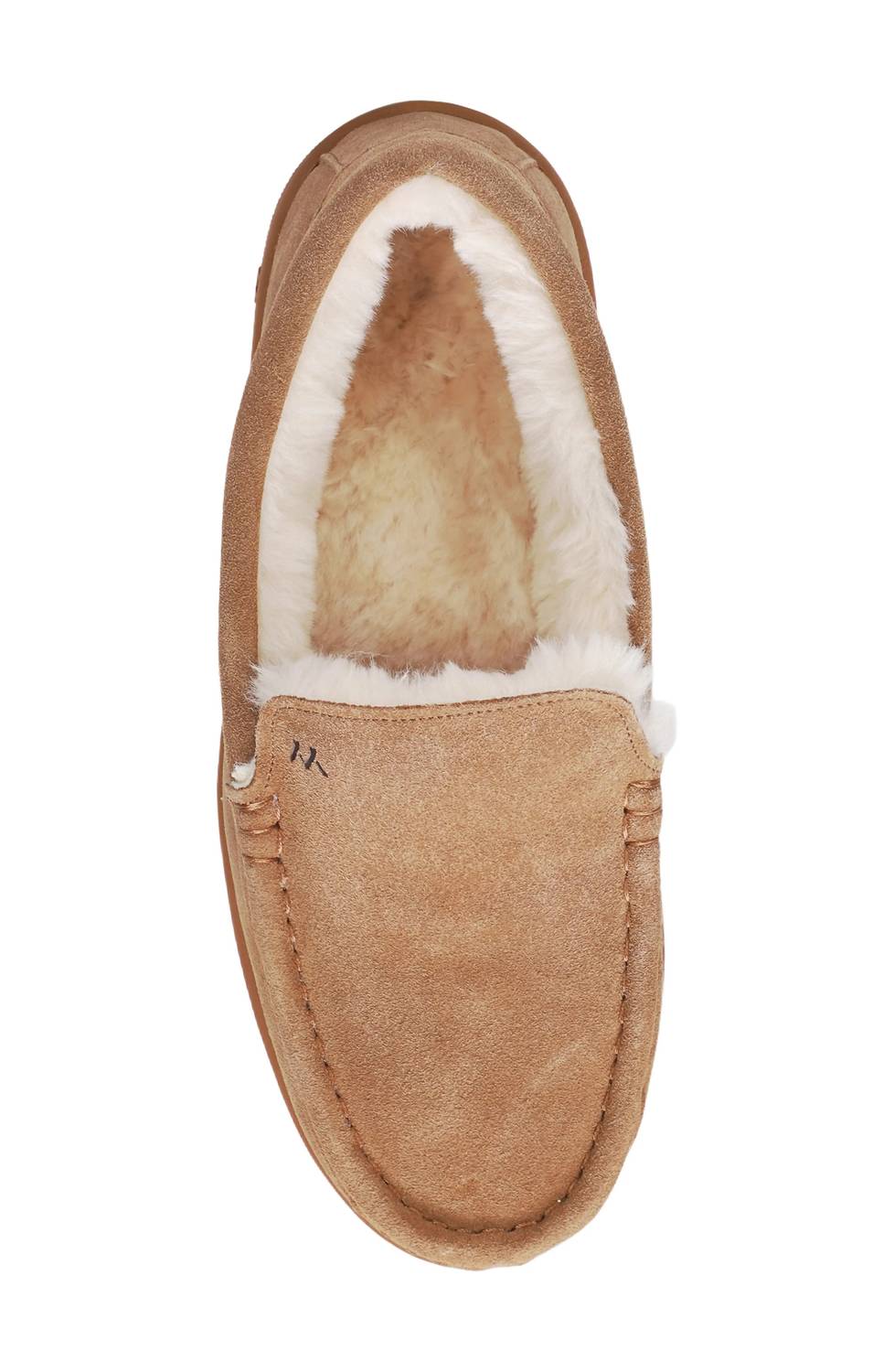 Mykos Men's Faux Shearling Lined Moc Slipper in chestnut - men's loafer - view 4