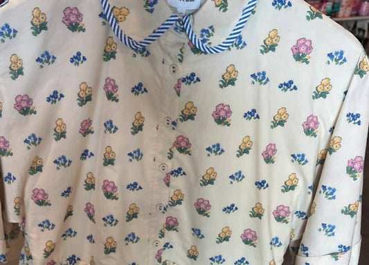 Aureum - Women's Contrast Floral Mini Dress