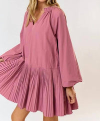 Lalavon - Make It Swift Pleated Mini Dress