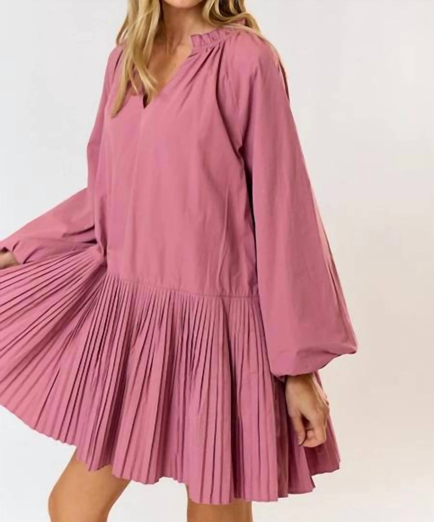 Lalavon - Make It Swift Pleated Mini Dress