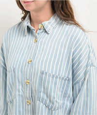 Blu Pepper - Kellan Striped Shacket